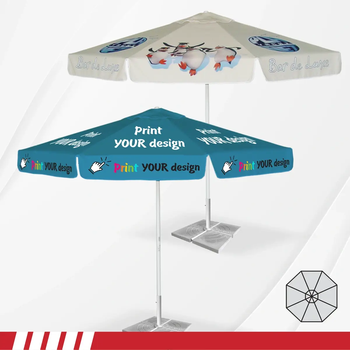 Алуминиев чадър  d 3.00 м с Ваш дизайн
